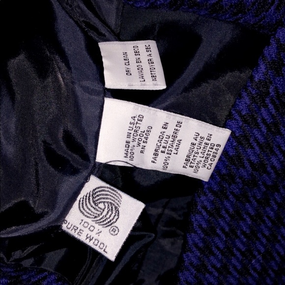 CHRISTIAN DIOR Vintage Purple Houndstooth Blazer - Picture 10 of 11